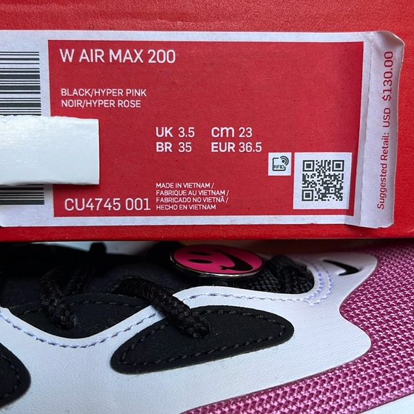 NIKE WMNS AIR MAX 200
BLACK/HYPER PINK NOIR/HYPER ROSE
SNEAKERS Athletic Shoes - Picture 16 of 16